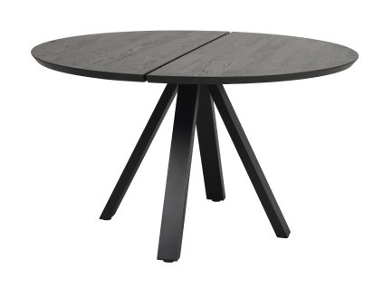 Jídelní stůl CARRADALE kulatý černý o130 cm