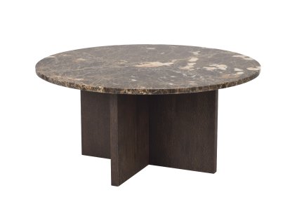 Kulatý konferenční stolek BROOKSVILLE hnědý