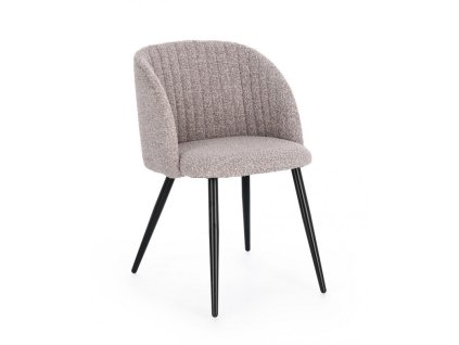 Jídelní židle QUEEN šedé bouclé