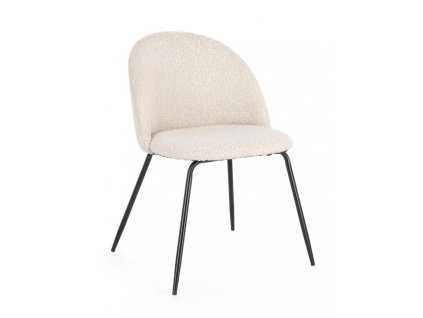 Jídelní židle TANYA bílá s černými nohami