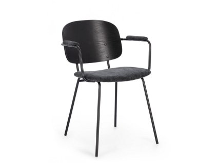 Jídelní židle SIENNA černá s područkami