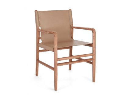 Jídelní židle CAROLINE béžová s područkami