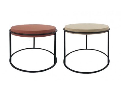 Set 2 konferenčních stolků KETAKI hnědá béžová