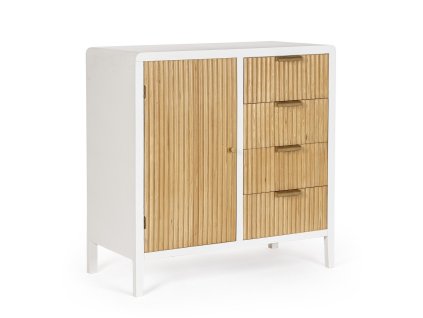 Dřevěný příborník CHARLEY bílý 82x80 cm