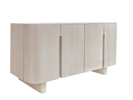 Dřevěný TV stolek SERAPIS 140x58 cm světlý