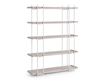 Kovová knihovna LAUREL 120x164 cm bílá