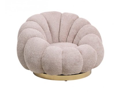 Otočné křeslo FLOREL růžové