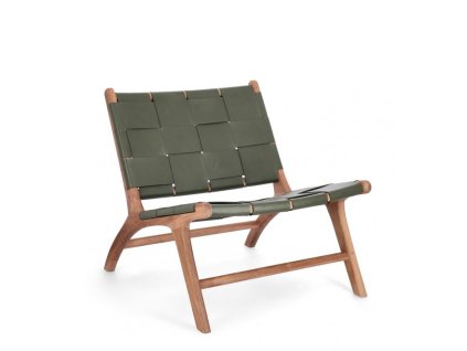 Dřevěné křeslo JOANNA s hnědým výpletem