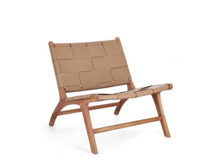 Dřevěné křeslo JOANNA s béžovým výpletem