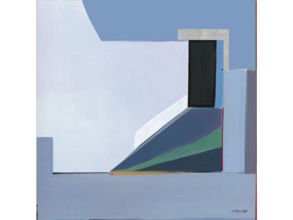 Tisk na plátně NASKA 140x140 cm modrý