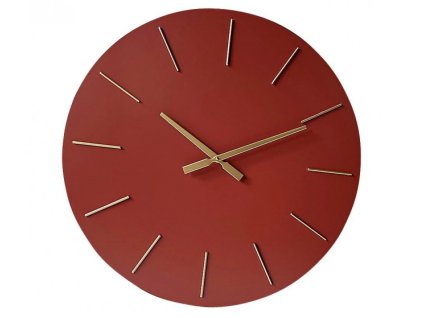 Nástěnné hodiny TIMELINE cihlové