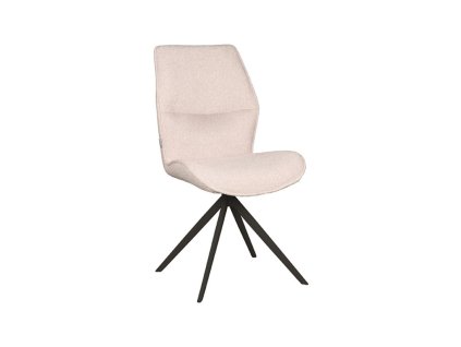 Jídelní židle COMFY světlé bouclé černá konstrukce