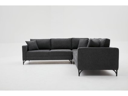 Rohová pohovka BERLIN antracitová 258 cm