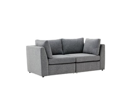 Dvoumístná pohovka MOTTONA šedá 180 cm