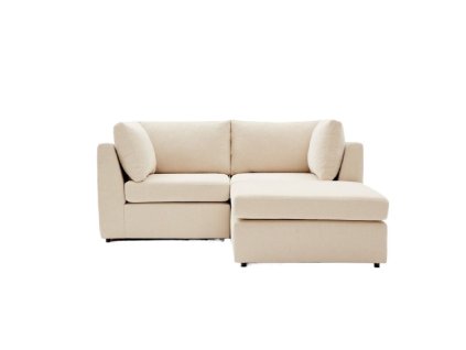 Rohová pohovka MOTTONA krémová 180 cm