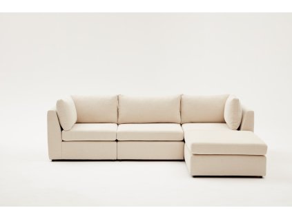 Rohová pohovka MOTTONA krémová 270 cm