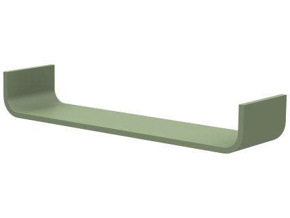 Zelená police FLOWER 80x20 cm