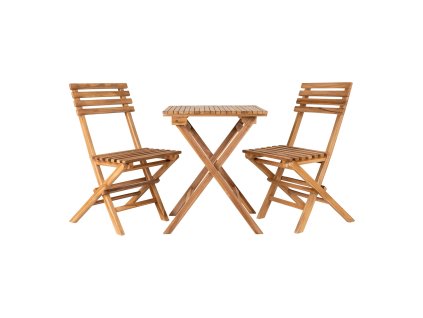 Café set 2 židlí a stolku CUENCA teak