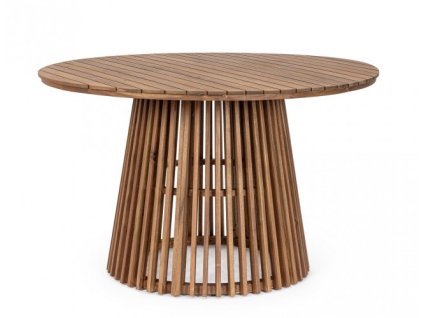 Dřevěný zahradní stůl RODANO o120 cm tmavý