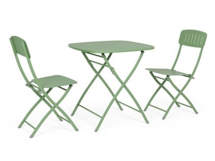 Zahradní set stolku a jídelních židlí YVONNE zelený