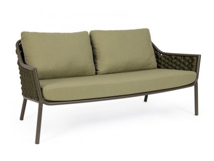 Dvoumístná zahradní pohovka EVERLY zelená 170 cm