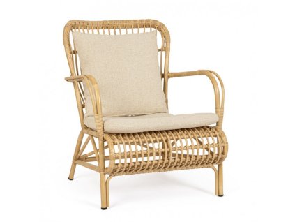 Ratanové křeslo FLORISEL světlé