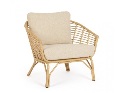 Ratanové křeslo MABEL světlé