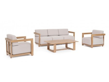 Zahradní sestava pohovky a křesel THESEUS světlá