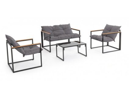 Zahradní sestava pohovky a křesel ILDA černá