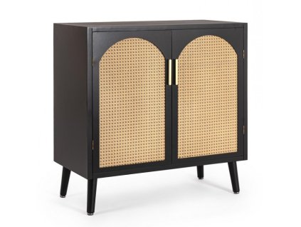 Příborník JOSINE černý 80x80 cm