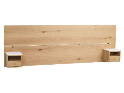 Dřevěné postelové čelo se stolky WHITMORE dub