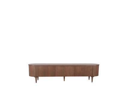 Dřevěný TV stolek OLIVA tmavý 55x220 cm