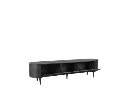 Dřevěný TV stolek OLIVA 55x220 cm černý