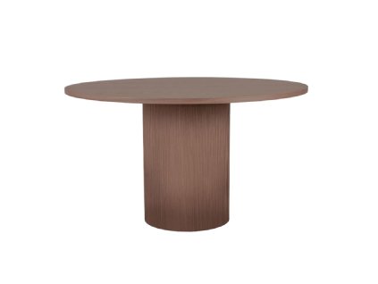 Kulatý jídelní stůl OLIVA o130 cm hnědý