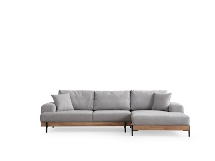 Rohová pohovka ETI dub šedá pravá 280 cm