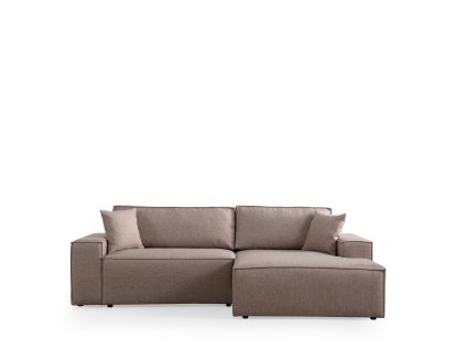 Rohová pohovka PIRLO hnědá pravá