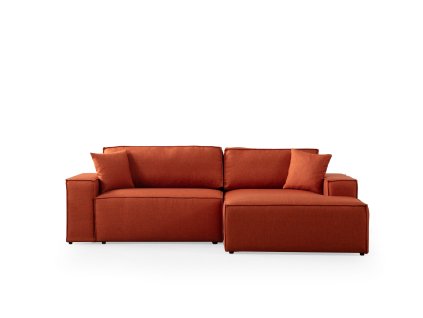 Rohová pohovka PIRLO oranžová pravá