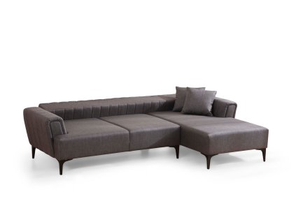 Rohová pohovka HAMLET tmavě šedá pravá