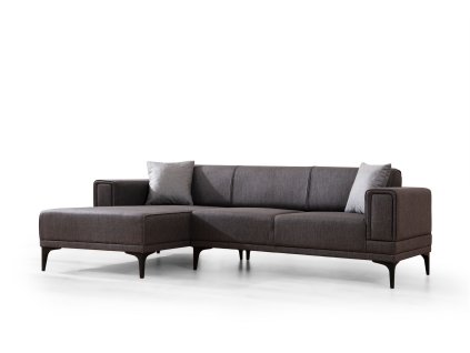 Rohová pohovka HORIZON tmavě šedá levá