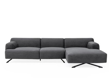 Rohová pohovka MARIA antracitová pravá