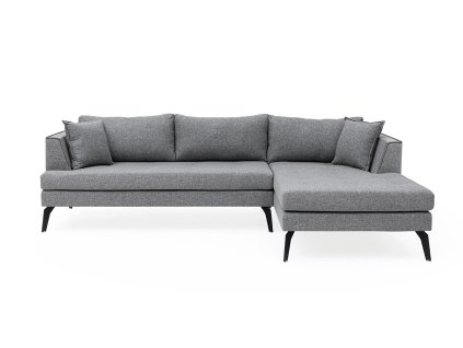 Rohová pohovka BOBO světle šedá pravá