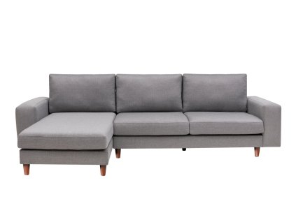 Rohová pohovka BERLIN světle šedá levá