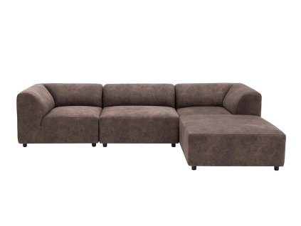 Rohová pohovka ALPHA hnědá pravá
