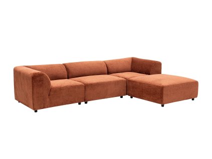 Rohová pohovka ALPHA červená pravá