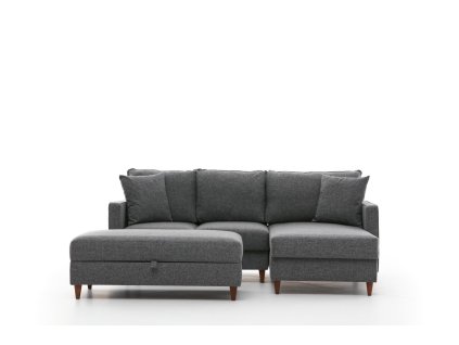 Rohová pohovka EVA šedá pravá