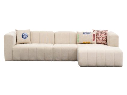 Rohová pohovka BEYZA pravá krémová
