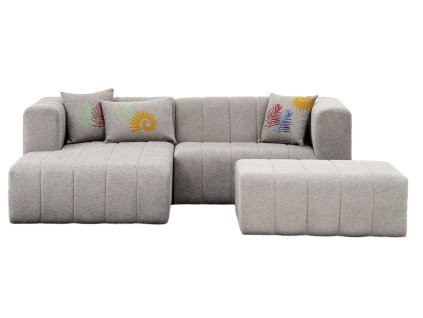 Rohová pohovka BEYZA MINI levá světle šedá