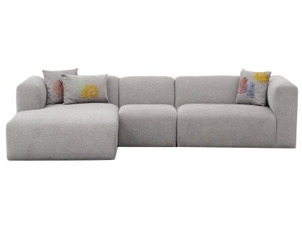 Rohová pohovka LINDEN levá světle šedá