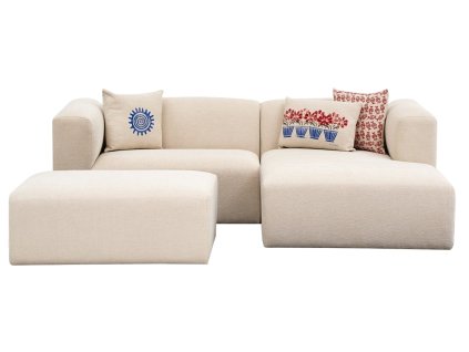 Rohová pohovka LINDEN MINI pravá krémová