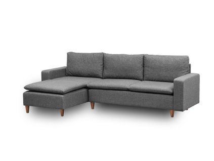 Rohová pohovka LUNGO tmavě šedá